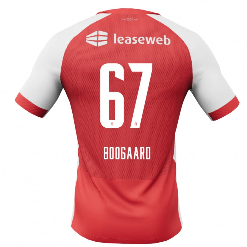 Danxen Herren Kasper Boogaard #67 Rot Weiß Schwarz Heimtrikot Trikot 2026/27 T-Shirt