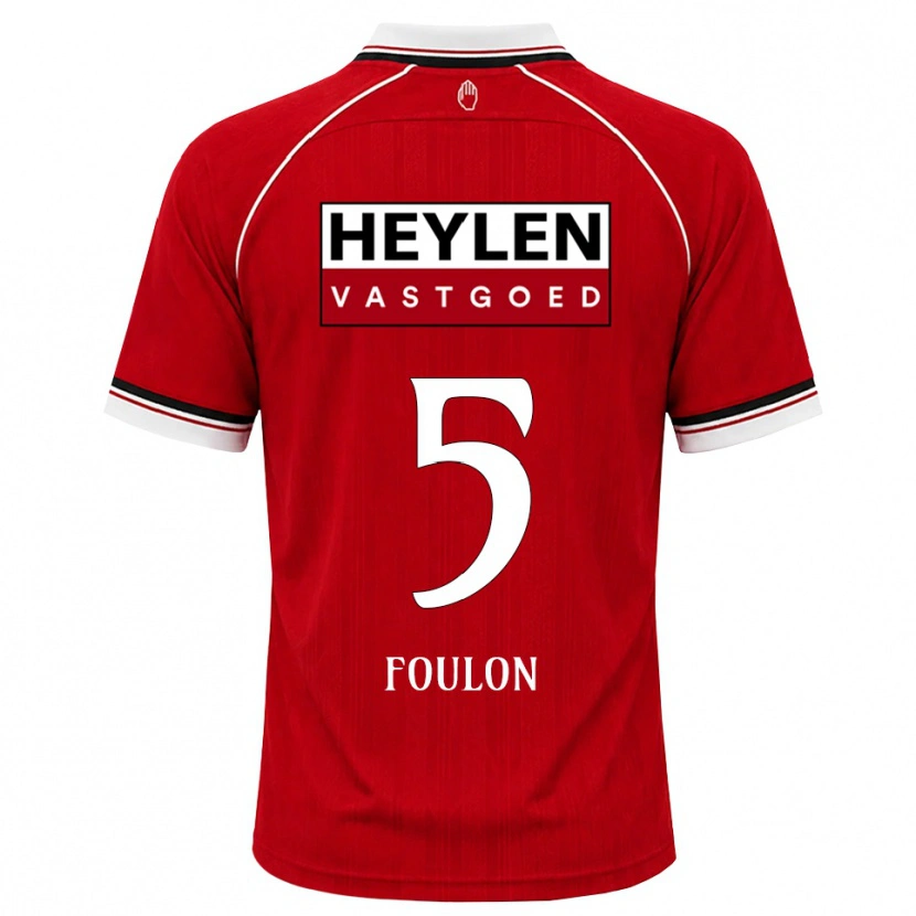 Danxen Herren Daam Foulon #5 Rot Weiß Schwarz Heimtrikot Trikot 2026/27 T-Shirt