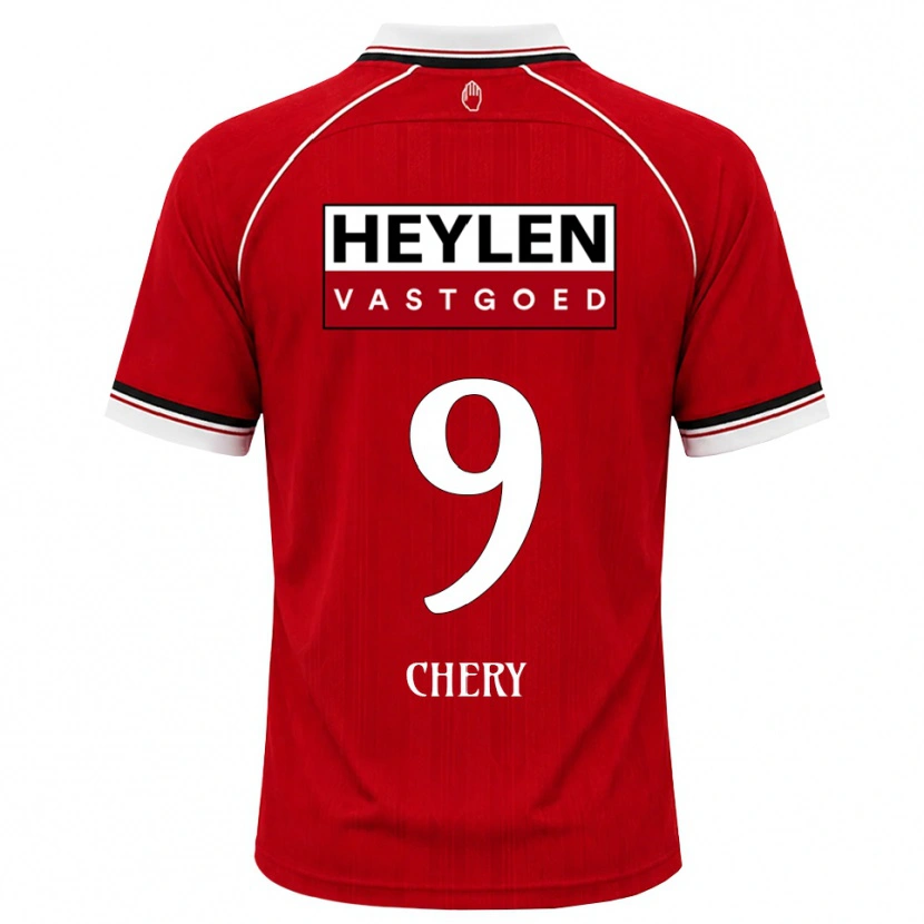 Danxen Herren Tjaronn Chery #9 Rot Weiß Schwarz Heimtrikot Trikot 2026/27 T-Shirt