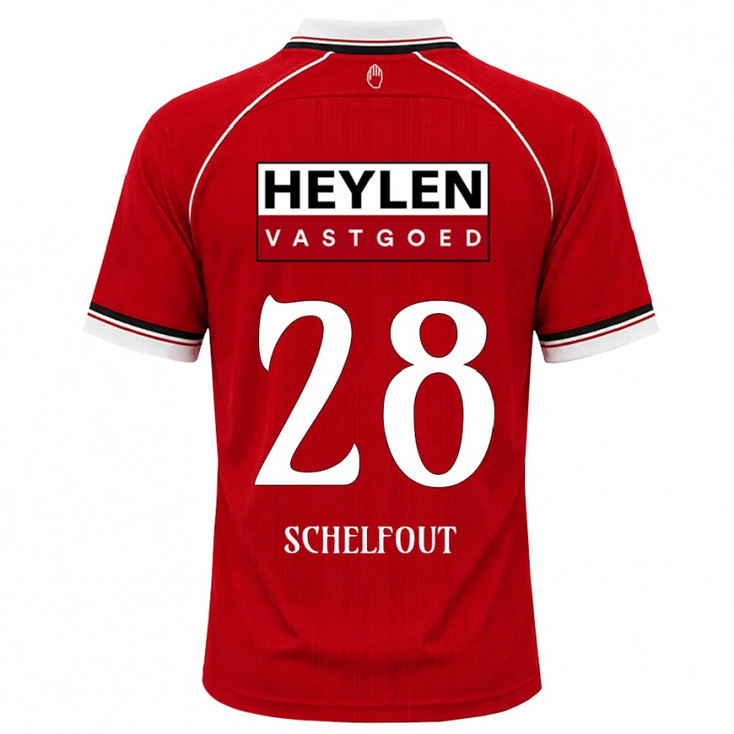 Danxen Herren Luca Schelfhout #28 Rot Weiß Schwarz Heimtrikot Trikot 2026/27 T-Shirt