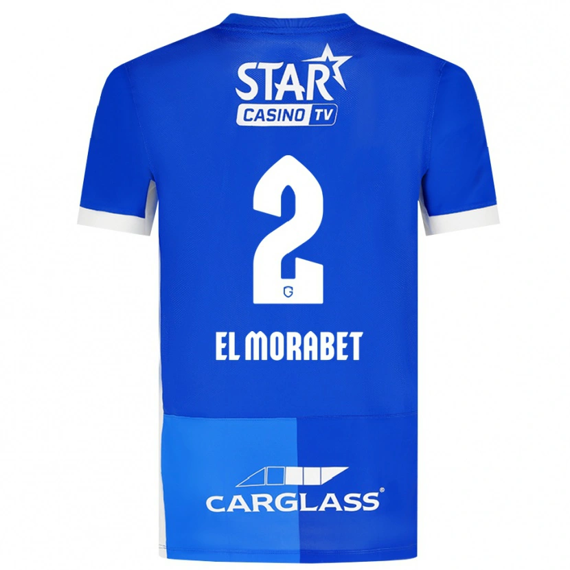 Danxen Herren Sami El Morabet #2 Mittelblau Königlichblau Weiß Heimtrikot Trikot 2026/27 T-Shirt