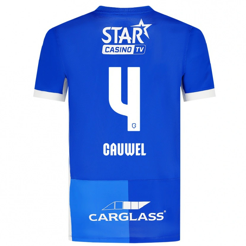 Danxen Herren Michiel Cauwel #4 Mittelblau Königlichblau Weiß Heimtrikot Trikot 2026/27 T-Shirt