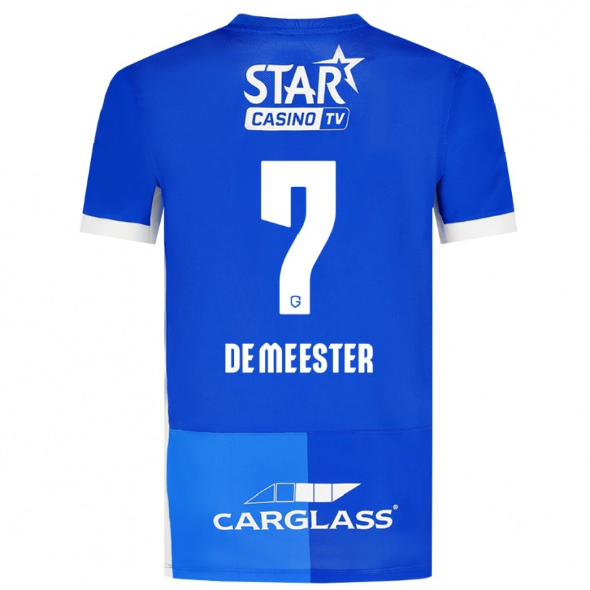 Danxen Herren Thirsa De Meester #7 Mittelblau Königlichblau Weiß Heimtrikot Trikot 2026/27 T-Shirt