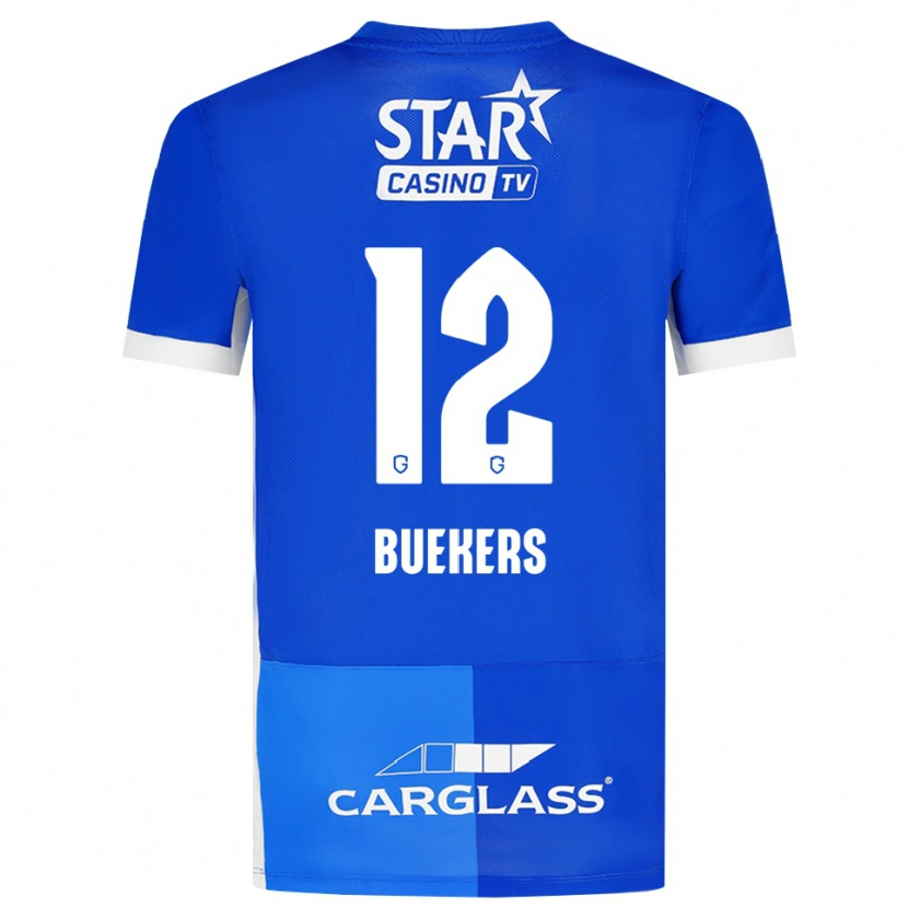 Danxen Herren Maxime Buekers #12 Mittelblau Königlichblau Weiß Heimtrikot Trikot 2026/27 T-Shirt