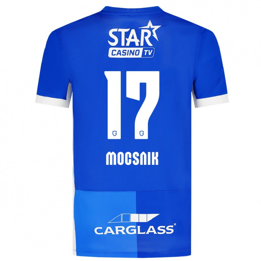 Danxen Herren Manu Mocsnik #17 Mittelblau Königlichblau Weiß Heimtrikot Trikot 2026/27 T-Shirt