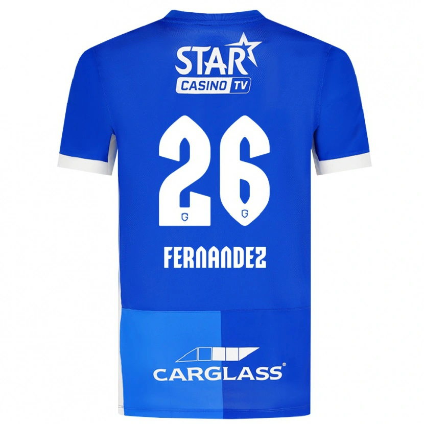 Danxen Herren Elias Gonzalez Fernandez #26 Mittelblau Königlichblau Weiß Heimtrikot Trikot 2026/27 T-Shirt