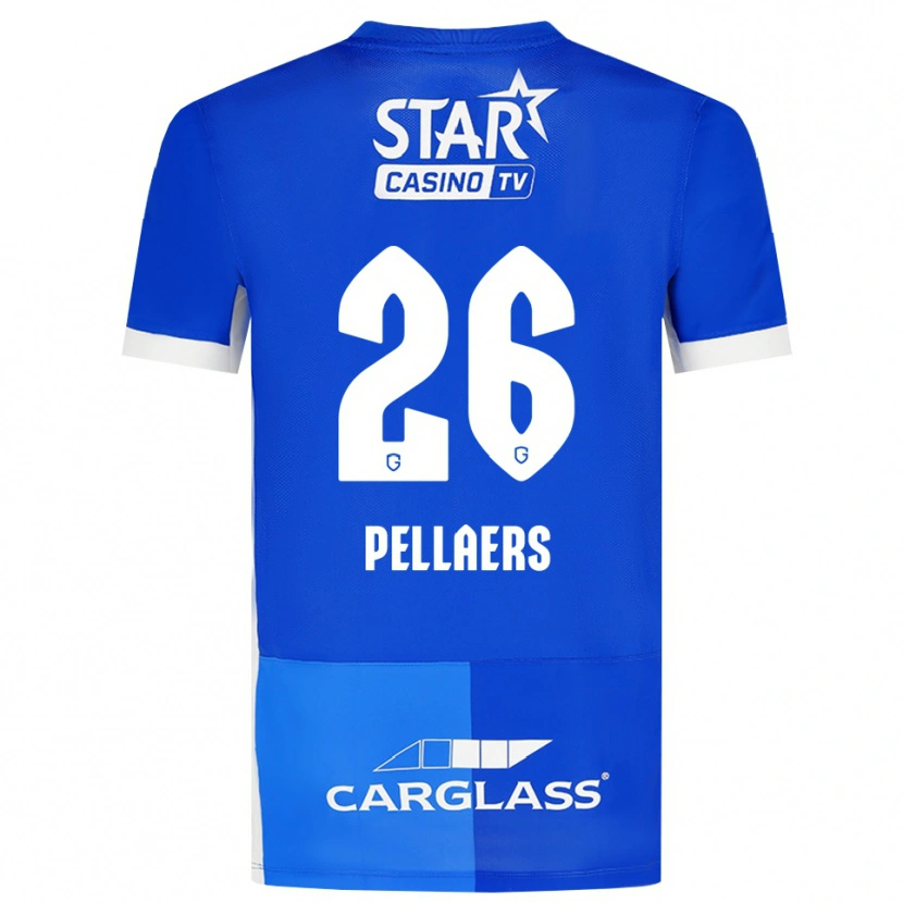 Danxen Herren Amanuel Pellaers #26 Mittelblau Königlichblau Weiß Heimtrikot Trikot 2026/27 T-Shirt