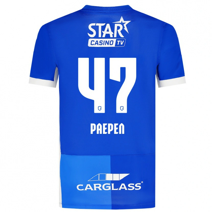 Danxen Herren Sam Paepen #47 Mittelblau Königlichblau Weiß Heimtrikot Trikot 2026/27 T-Shirt