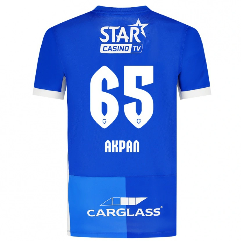 Danxen Herren Christian Akpan #65 Mittelblau Königlichblau Weiß Heimtrikot Trikot 2026/27 T-Shirt