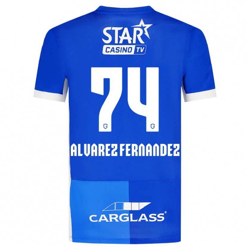 Danxen Herren Loïc Alvarez Fernandez #74 Mittelblau Königlichblau Weiß Heimtrikot Trikot 2026/27 T-Shirt