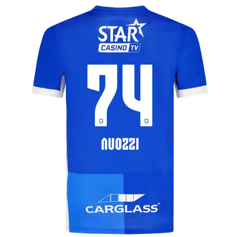 Danxen Herren Cédric Nuozzi #74 Mittelblau Königlichblau Weiß Heimtrikot Trikot 2026/27 T-Shirt