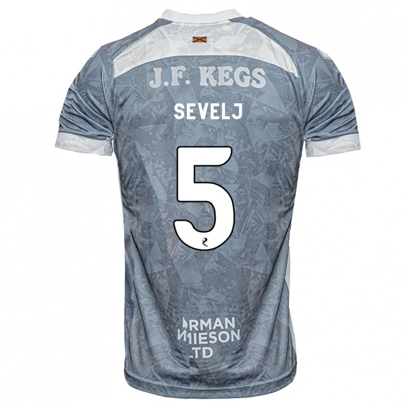 Danxen Herren Vicko Sevelj #5 Hellgrau Auswärtstrikot Trikot 2026/27 T-Shirt