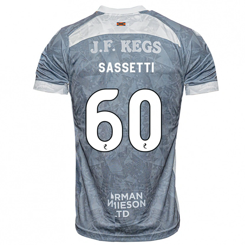 Danxen Herren Lorenzo Sassetti #60 Hellgrau Auswärtstrikot Trikot 2026/27 T-Shirt