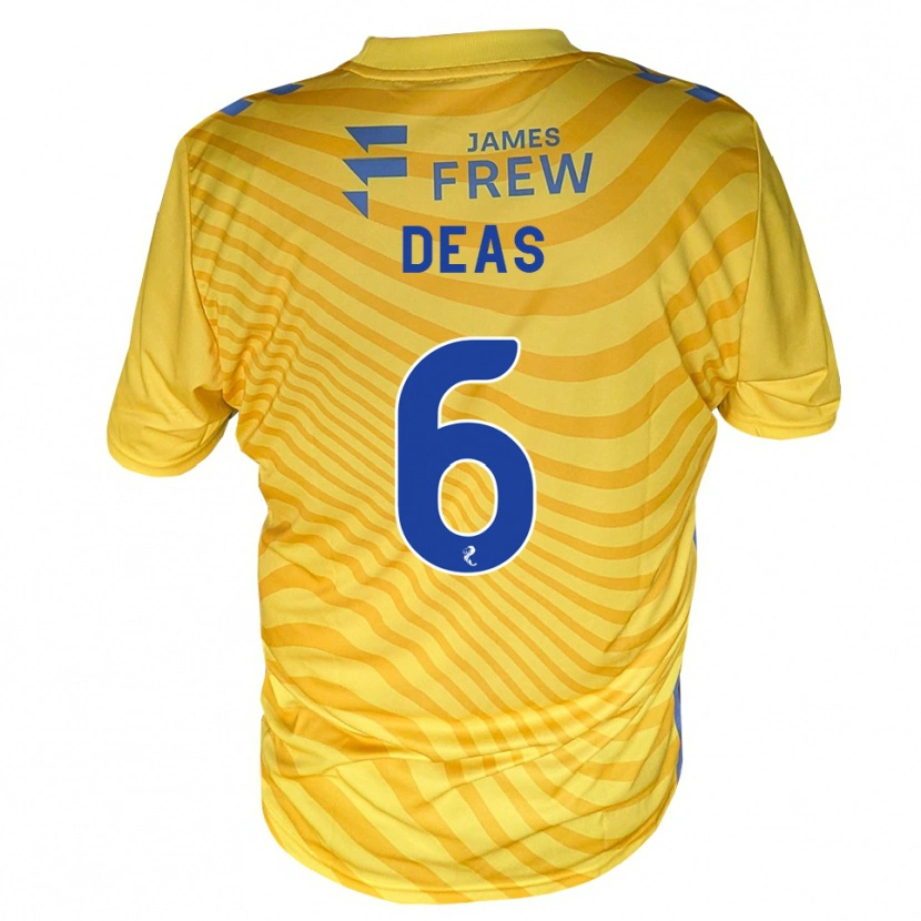 Danxen Herren Robbie Deas #6 Königsblau Gelb Auswärtstrikot Trikot 2026/27 T-Shirt