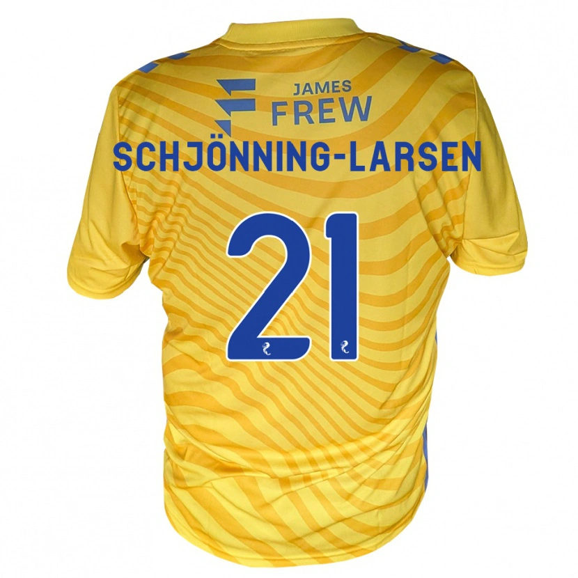 Danxen Herren Michael Schjönning-Larsen #21 Königsblau Gelb Auswärtstrikot Trikot 2026/27 T-Shirt