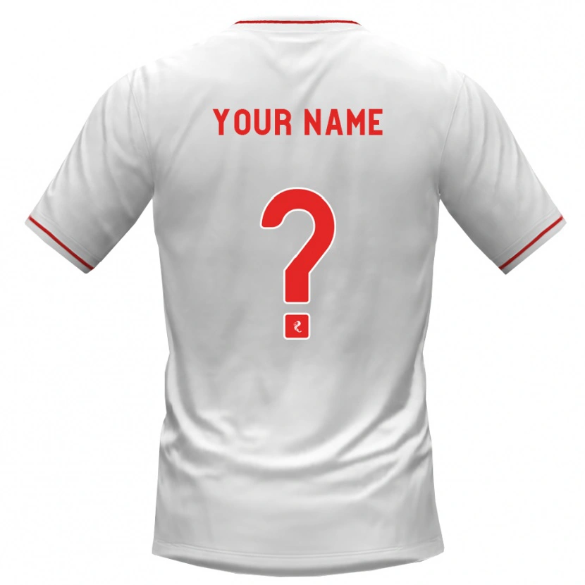 Danxen Herren Ihren Namen #0 Weiß Rot Auswärtstrikot Trikot 2026/27 T-Shirt