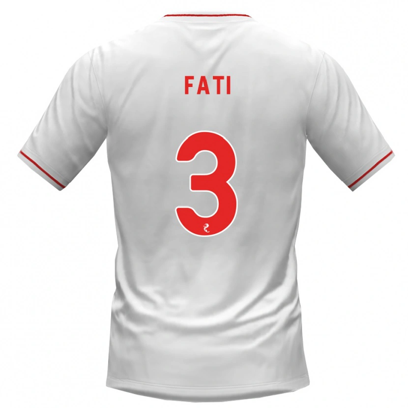 Danxen Herren Babacar Fati #3 Weiß Rot Auswärtstrikot Trikot 2026/27 T-Shirt