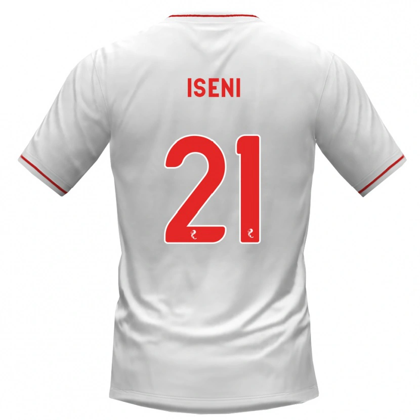 Danxen Herren Besir Iseni #21 Weiß Rot Auswärtstrikot Trikot 2026/27 T-Shirt