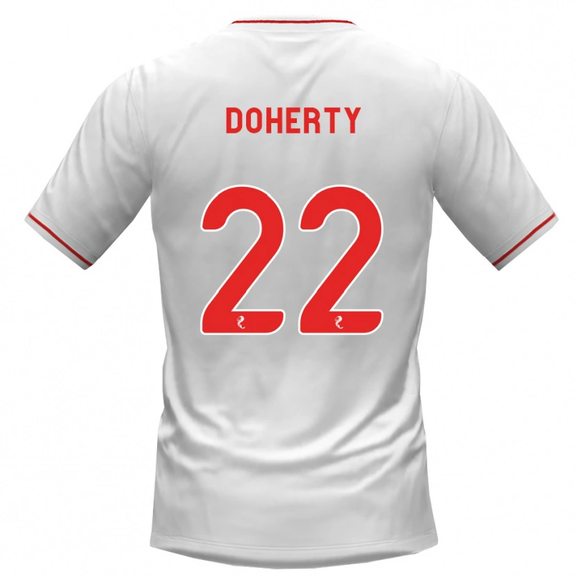 Danxen Herren Jordan Doherty #22 Weiß Rot Auswärtstrikot Trikot 2026/27 T-Shirt