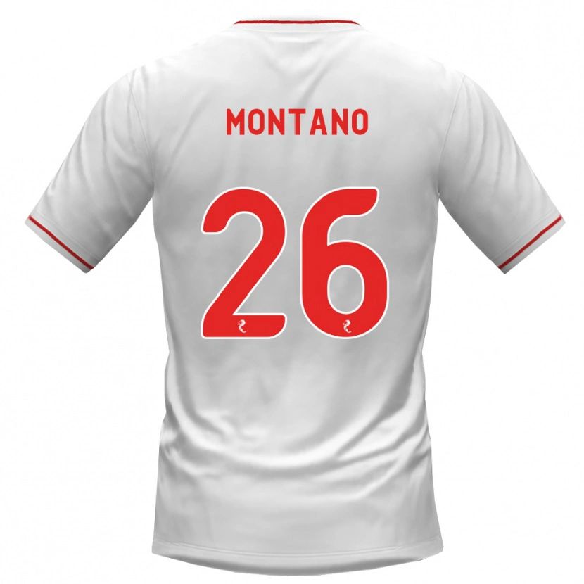Danxen Herren Cristian Montano #26 Weiß Rot Auswärtstrikot Trikot 2026/27 T-Shirt