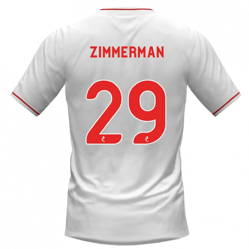 Danxen Herren Joshua Zimmerman #29 Weiß Rot Auswärtstrikot Trikot 2026/27 T-Shirt