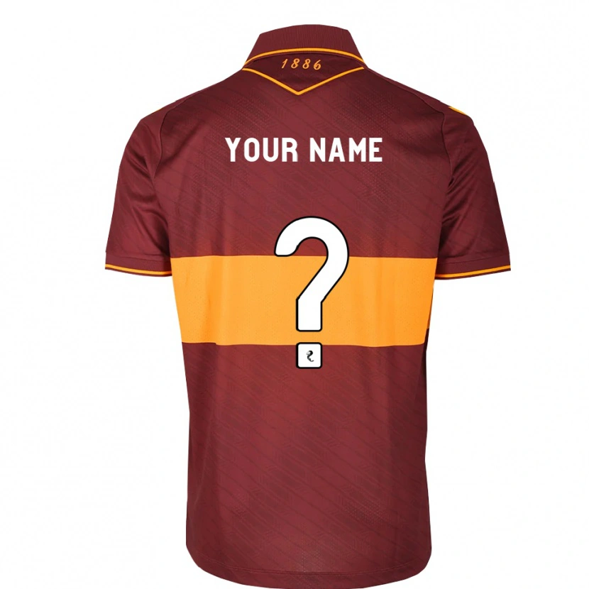 Danxen Herren Ihren Namen #0 Orange Maroon Auswärtstrikot Trikot 2026/27 T-Shirt