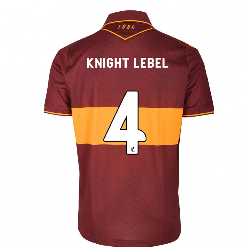 Danxen Herren Jamie Knight-Lebel #4 Orange Maroon Auswärtstrikot Trikot 2026/27 T-Shirt