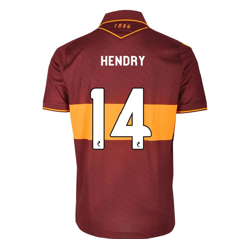 Danxen Herren Callum Hendry #14 Orange Maroon Auswärtstrikot Trikot 2026/27 T-Shirt