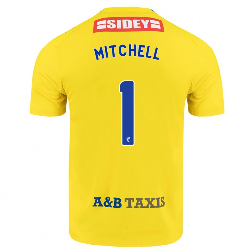 Danxen Herren Ellie Mitchell #1 Gelb Blau Schwarz Auswärtstrikot Trikot 2026/27 T-Shirt