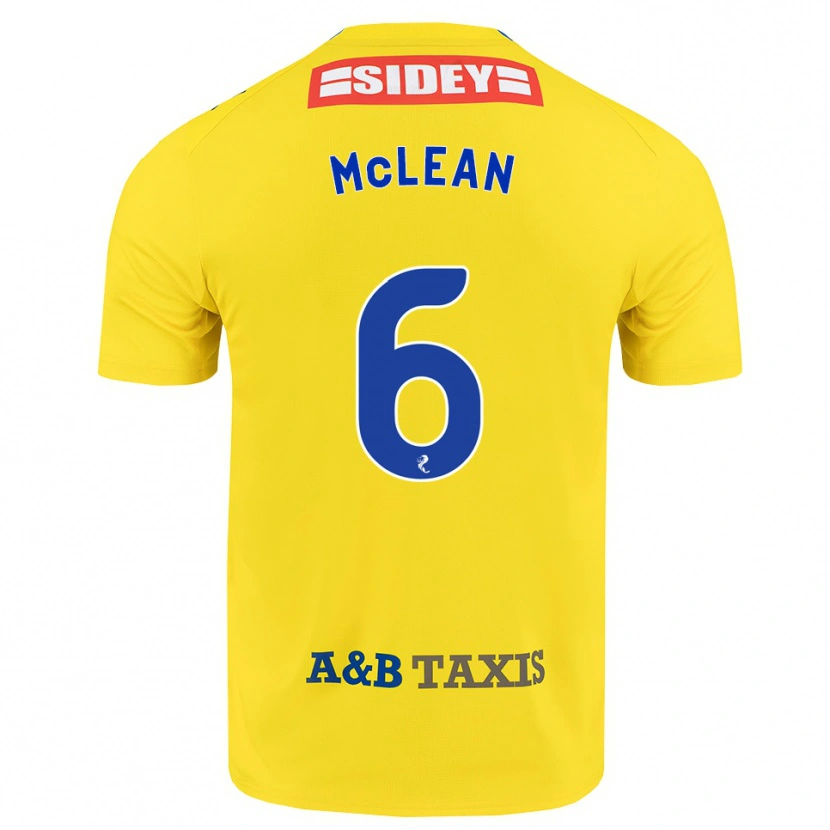 Danxen Herren Elvie Mclean #6 Gelb Blau Schwarz Auswärtstrikot Trikot 2026/27 T-Shirt