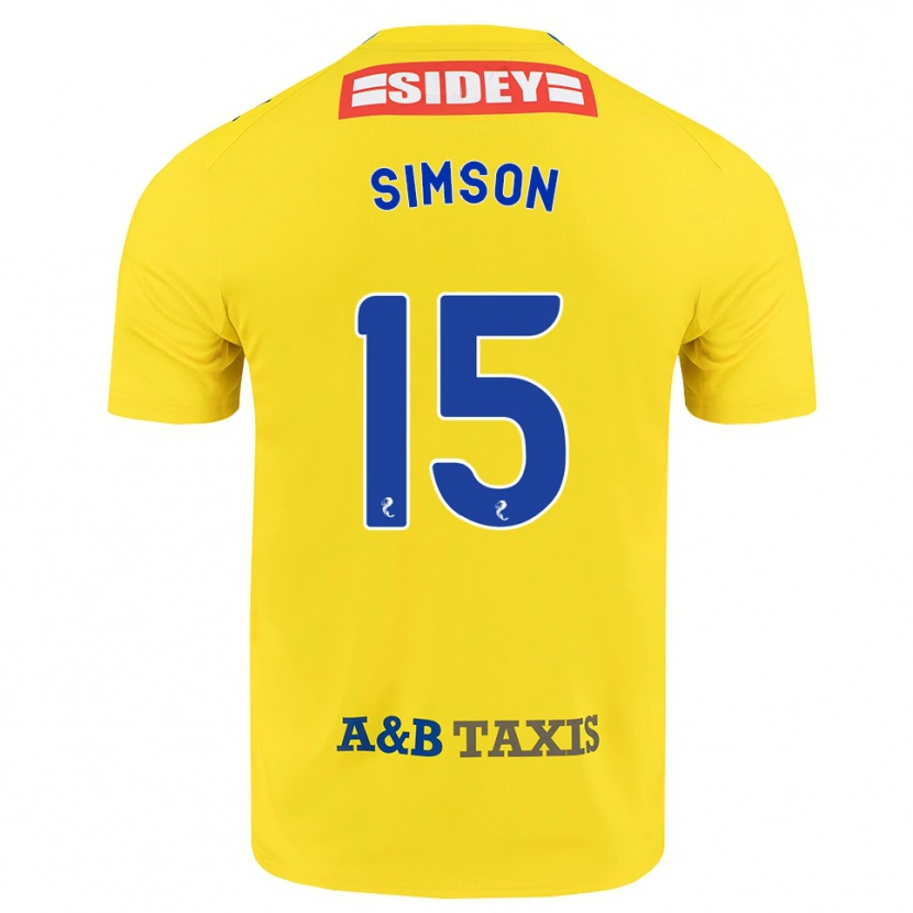 Danxen Herren Steffi Simson #15 Gelb Blau Schwarz Auswärtstrikot Trikot 2026/27 T-Shirt