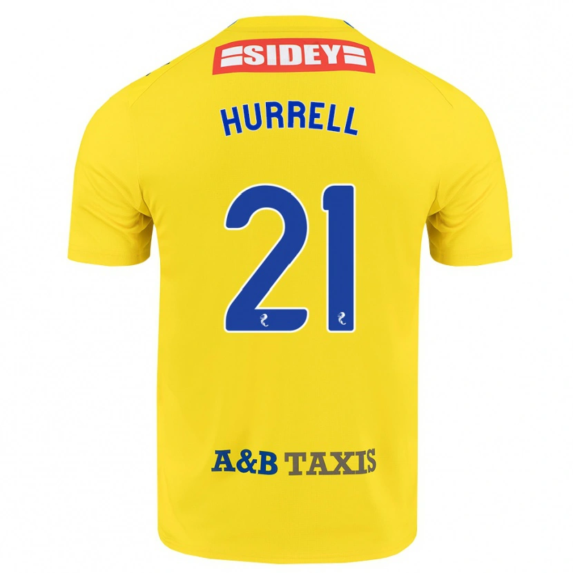 Danxen Herren Olivia Hurrell #21 Gelb Blau Schwarz Auswärtstrikot Trikot 2026/27 T-Shirt