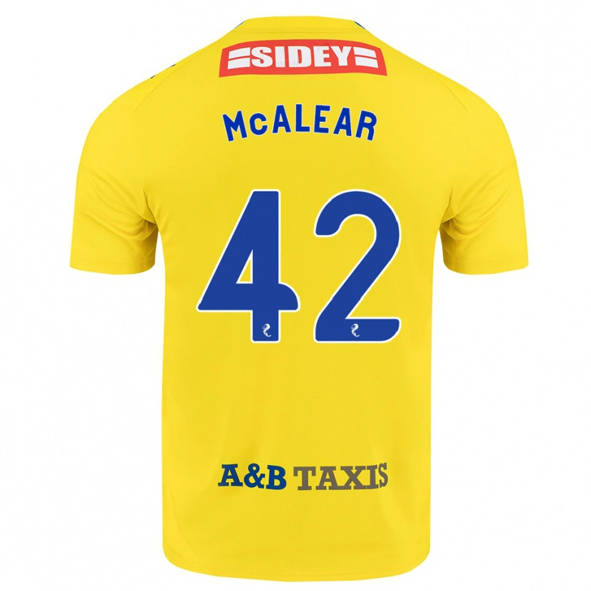 Danxen Herren Reece Mcalear #42 Gelb Blau Schwarz Auswärtstrikot Trikot 2026/27 T-Shirt