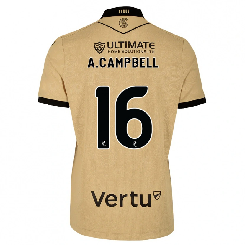 Danxen Herren Allan Campbell #16 Burlywood Schwarz Auswärtstrikot Trikot 2026/27 T-Shirt