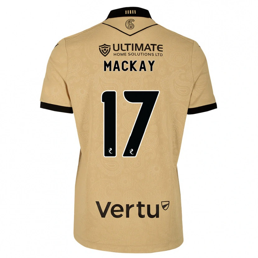 Danxen Herren Rory Mackay #17 Burlywood Schwarz Auswärtstrikot Trikot 2026/27 T-Shirt