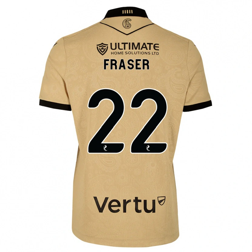 Danxen Herren Marcus Fraser #22 Burlywood Schwarz Auswärtstrikot Trikot 2026/27 T-Shirt