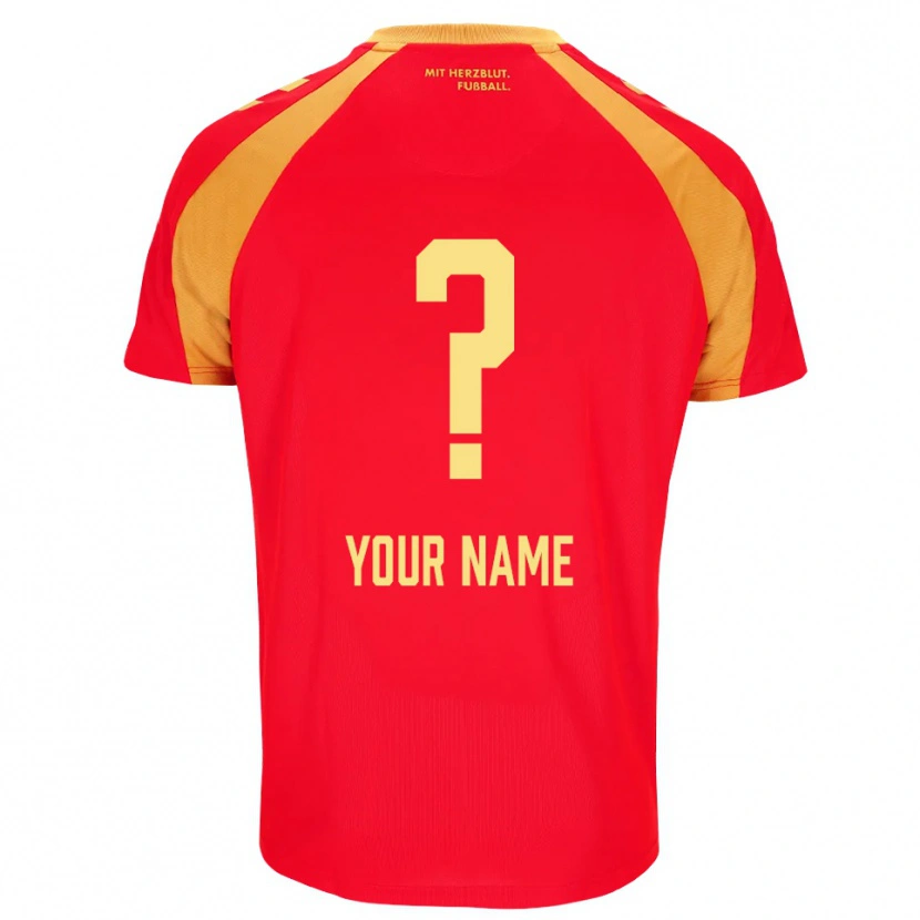 Danxen Herren Ihren Namen #0 Rot Orange Schwarz Auswärtstrikot Trikot 2026/27 T-Shirt