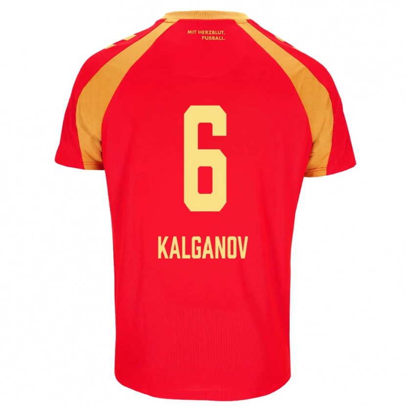 Danxen Herren Levin Kalganov #6 Rot Orange Schwarz Auswärtstrikot Trikot 2026/27 T-Shirt