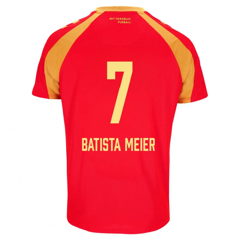 Danxen Herren Oliver Batista Meier #7 Rot Orange Schwarz Auswärtstrikot Trikot 2026/27 T-Shirt