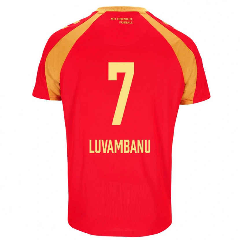 Danxen Herren Danell Luvambanu #7 Rot Orange Schwarz Auswärtstrikot Trikot 2026/27 T-Shirt