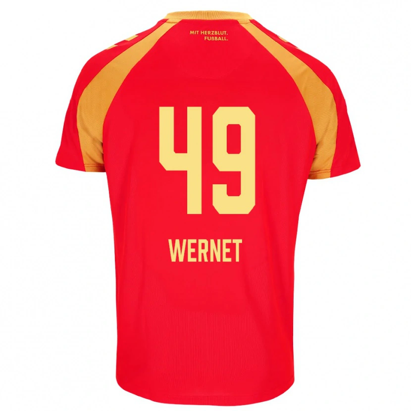 Danxen Herren Vigo Wernet #49 Rot Orange Schwarz Auswärtstrikot Trikot 2026/27 T-Shirt