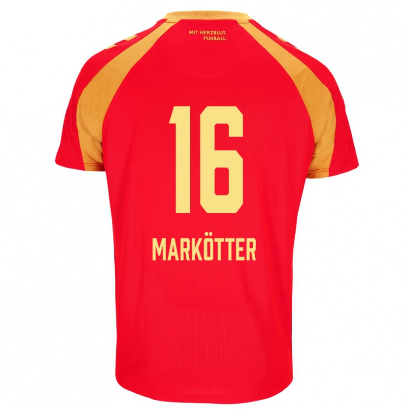 Danxen Herren Jonah Markötter #16 Rot Orange Schwarz Auswärtstrikot Trikot 2026/27 T-Shirt
