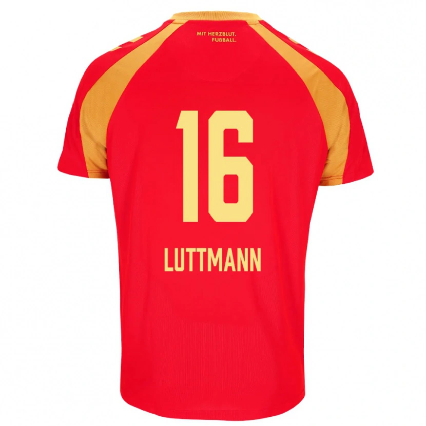 Danxen Herren Magnus Luttmann #16 Rot Orange Schwarz Auswärtstrikot Trikot 2026/27 T-Shirt