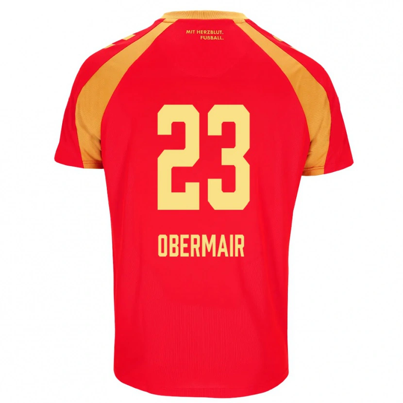 Danxen Herren Raphael Obermair #23 Rot Orange Schwarz Auswärtstrikot Trikot 2026/27 T-Shirt