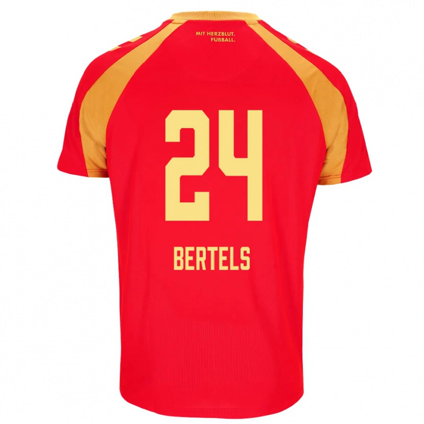 Danxen Herren Felix Bertels #24 Rot Orange Schwarz Auswärtstrikot Trikot 2026/27 T-Shirt