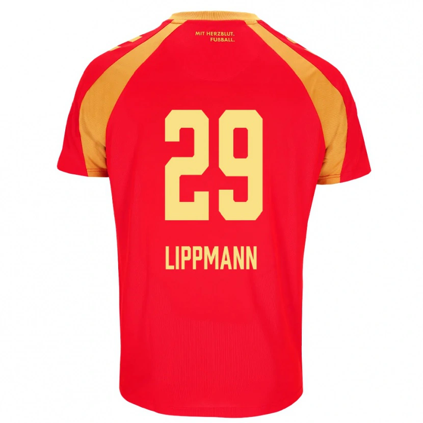 Danxen Herren Clemens Lippmann #29 Rot Orange Schwarz Auswärtstrikot Trikot 2026/27 T-Shirt