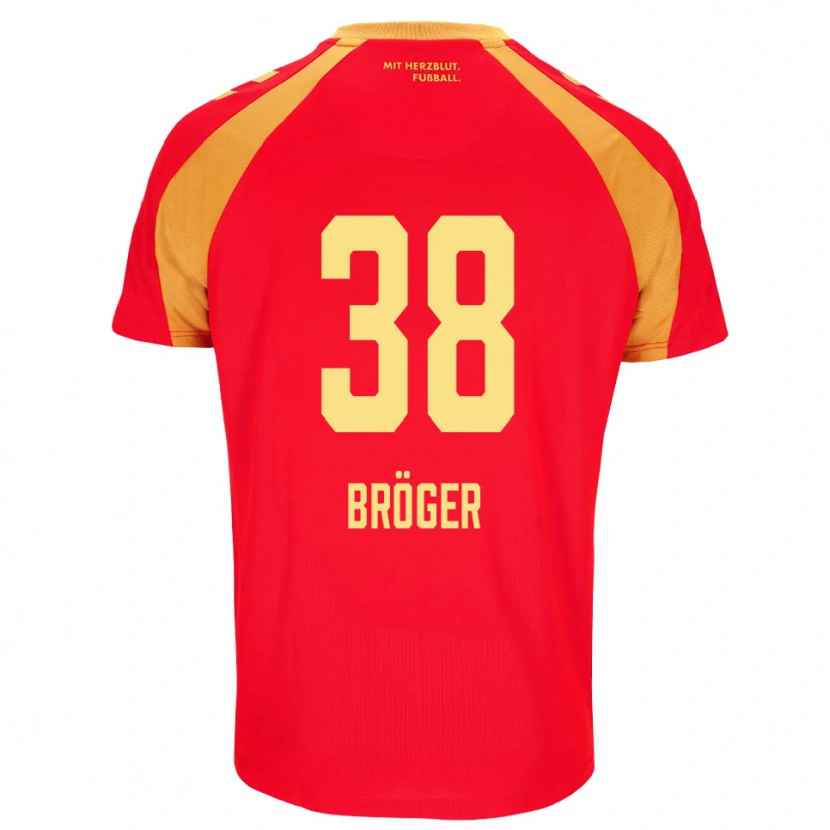 Danxen Herren Bennit Bröger #38 Rot Orange Schwarz Auswärtstrikot Trikot 2026/27 T-Shirt