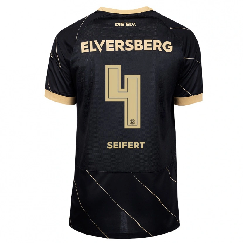 Danxen Herren Luis Seifert #4 Schwarz Braun Auswärtstrikot Trikot 2026/27 T-Shirt