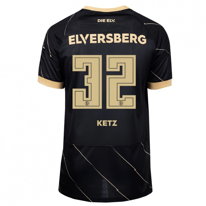 Danxen Herren Maas Ketz #32 Schwarz Braun Auswärtstrikot Trikot 2026/27 T-Shirt