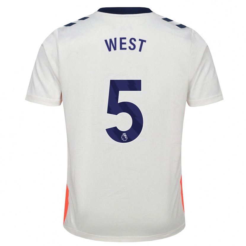 Danxen Herren Devon West #5 Weiß Orange Königsblau Auswärtstrikot Trikot 2026/27 T-Shirt